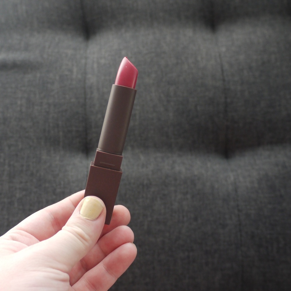 Pink Burt's Bees Lipstick In Fuchsia Flood